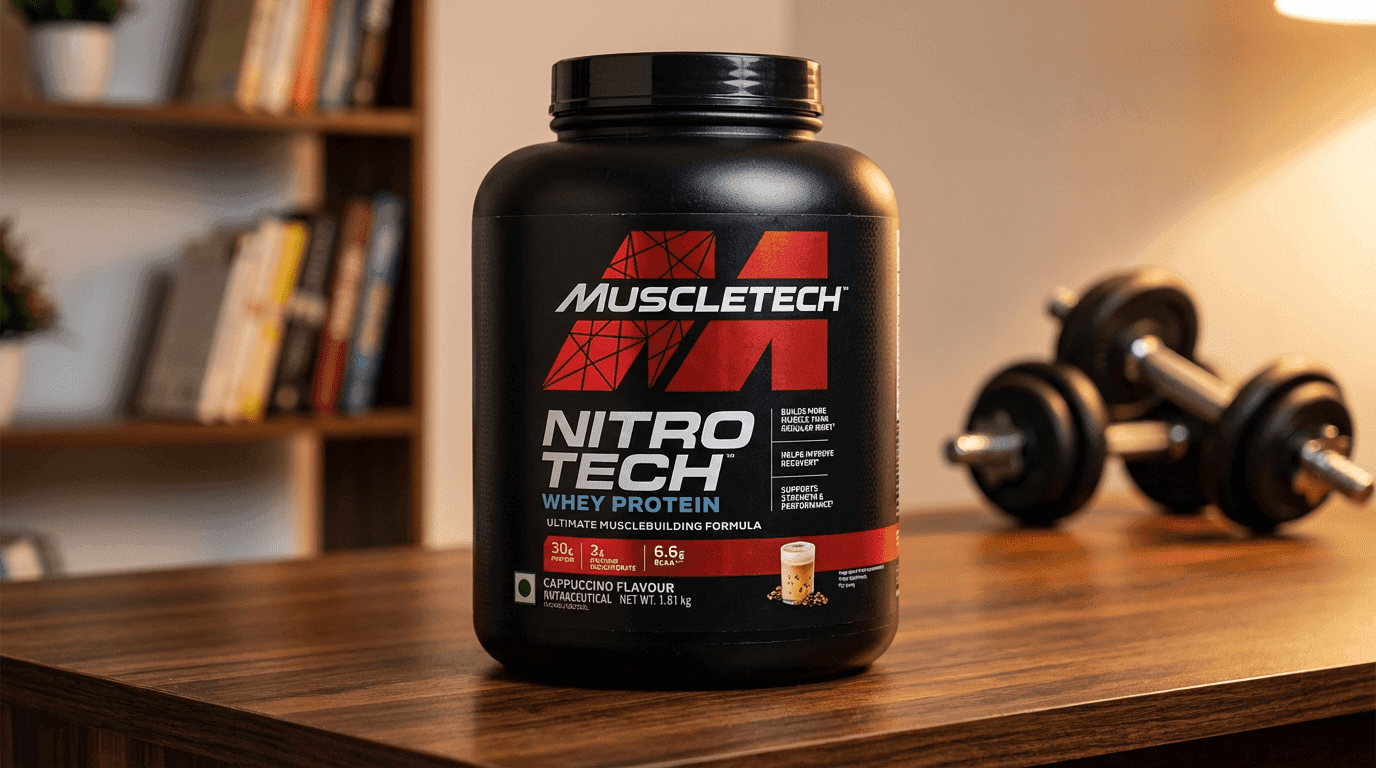 NitroTech 100% Whey Protein — Cappuccino 1.81kg